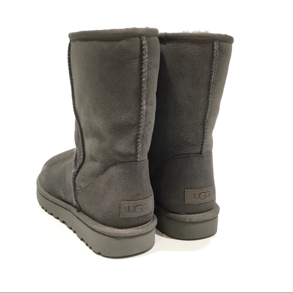 UGG Classic Short II Boots -Grey Twinface Sheepskin -Women’s US 11 -NEW - Picture 3 of 9